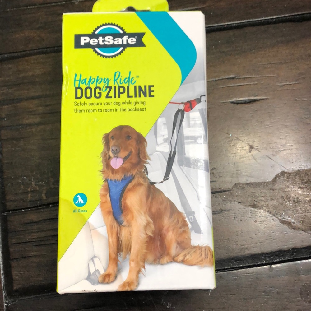 Dog zip line safely secure dog while giving them room to room backseat
